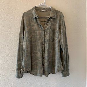 NWOT Maurices Camo Button Up, XL